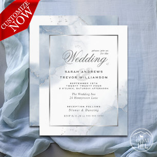 Budget Wedding Powder Blue Silver Abstrakt