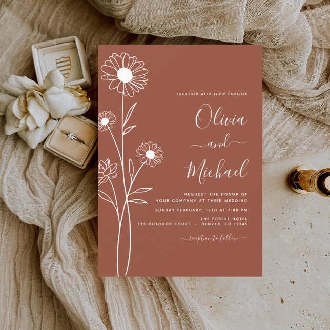 Budget Wedding Terracotta Burnt Orange Floral (Von Creator hochgeladen)