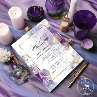Budget Wedding Wild Wisteria Gold Abstrakt