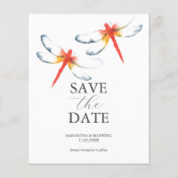 Budget Weddings Save The Date Dragonfly