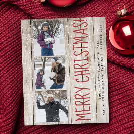 Budget Weihnachten 3 Foto Collage Holz Weihnachtsk