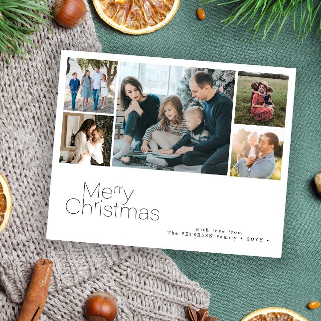 Budget Weihnachten 5 Foto Collage Urlaubskarte (Von Creator hochgeladen)