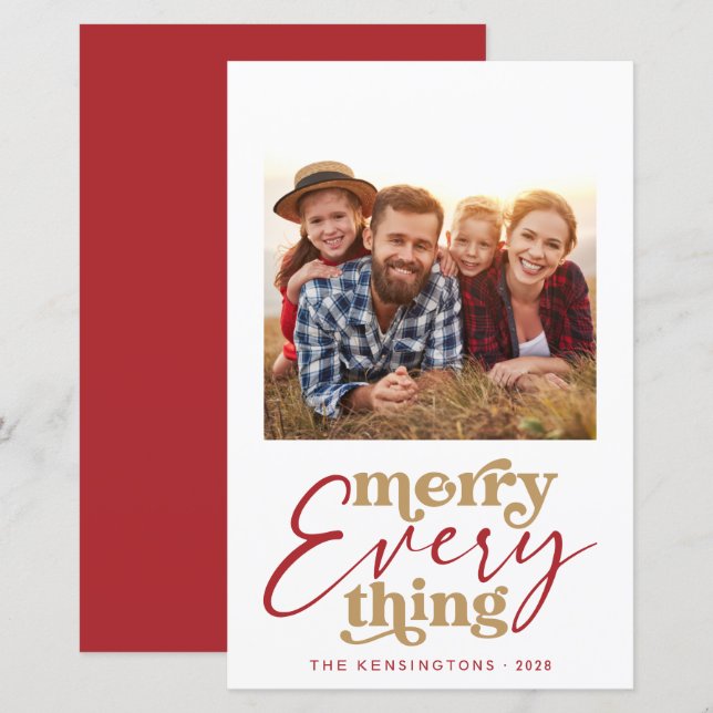 Budget Weihnachten Frohe Alles Feiertage Foto (Vorne/Hinten)