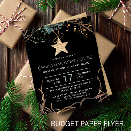 Budget Weihnachten Moderne Open House Einladung Flyer