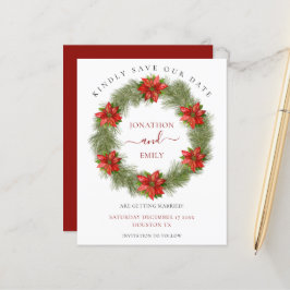 Budget Weihnachten Poinsettia Hochzeit Save the Da