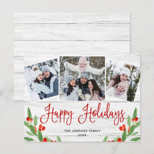 Budget Weihnachten Rustikal 3 FOTO Grußkarte Postkarte