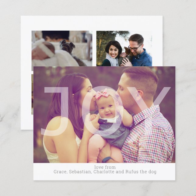 BUDGET Weihnachts-Freude-Foto Personalisierte Kart (Vorne/Hinten)