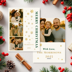 Budget Weihnachtsfamilienfoto Feiertagskarte