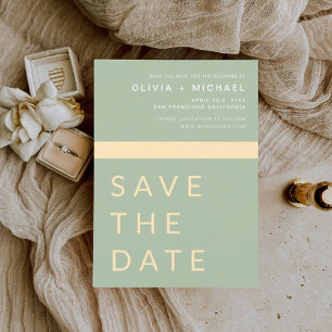 Budget Weiser Grün Save the Date Elegant Gold  Flyer