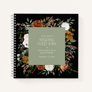 Budget Weiß Blumen Hochzeitsbuch rustikal Notizbuch
