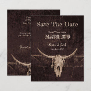 Budget Westliches Rustikales Hochzeit-Save-the-Dat