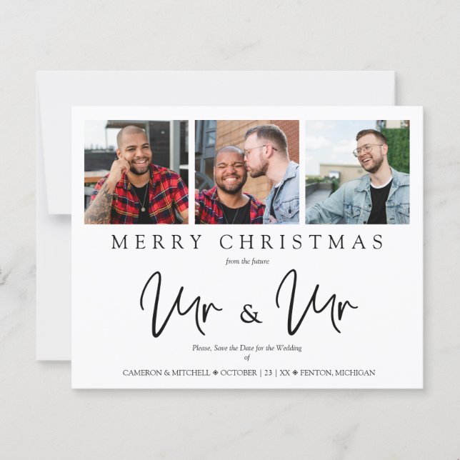 Budget Whimsical MR & MR Christmas Wedding Photo (Vorderseite)
