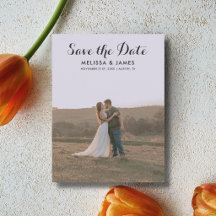 Budget Whimsical Schrift Foto Save the Date