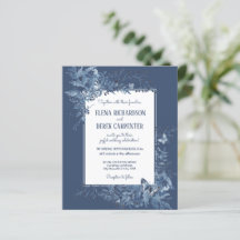 Budget White Dusty Blue Wildblume Floral Wedding