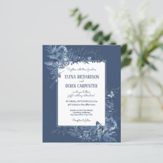 Budget White Dusty Blue Wildblume Floral Wedding