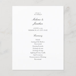Budget White Elegant Wedding Ceremony Flyer