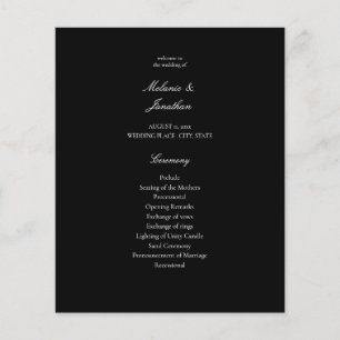 Budget White Elegante Wedding Zeremonie - Black Flyer