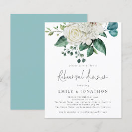 Budget White Florals Eucalyptus Probe Dinner