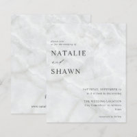 Budget White Marble Wedding