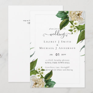 BUDGET White Roses Bouquet Floral Wedding