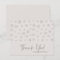 Budget White Script Off-White Dankeschön Karten