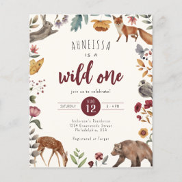 Budget Wild One Animal Woodland Erster Geburtstag