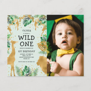 Budget Wild One Foto Grün Gold Geburtstag