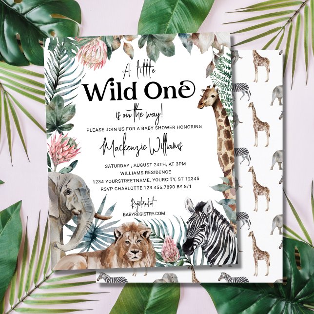 Budget Wild One Safari Animals Kinderdusche Einlad (Von Creator hochgeladen)