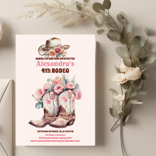 Budget Wild West Cowgirl Birthday Party Flyer