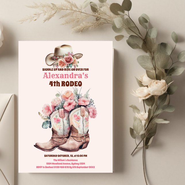 Budget Wild West Cowgirl Birthday Party Flyer (Von Creator hochgeladen)