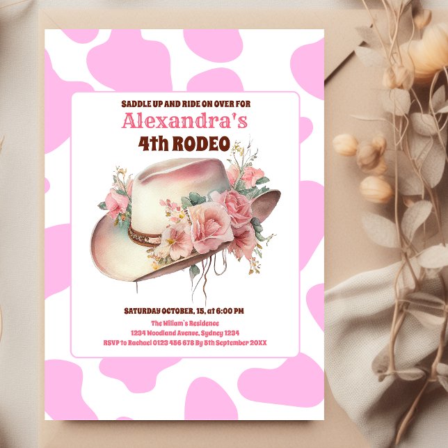 Budget Wild West Cowgirl Birthday Party Flyer (Von Creator hochgeladen)