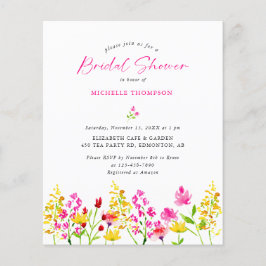 Budget Wildblume Brautparty Elegant Floral