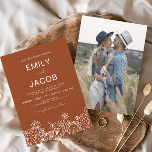 Budget Wildblume Foto Burnt Orange Wedding
