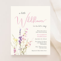Budget Wildblume Wasserfarben Kinderdusche Einladu