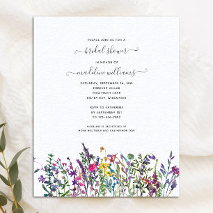 BUDGET Wildblumen Blumendusche Einladung