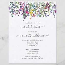 BUDGET Wildblumen Blumendusche Einladung Flyer