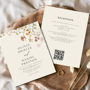 Budget-Wildblumen-Hochzeit mit allem in einem QR-C