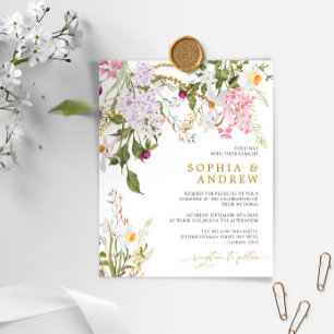 Budget Wilflowers Hochzeitseinladung