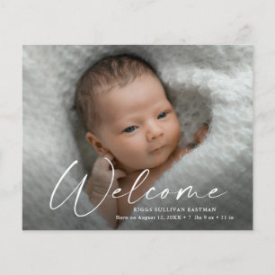 Budget Willkommens-Baby-Foto-Dankeskarten