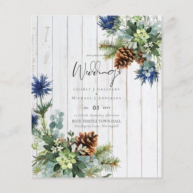 BUDGET Winter Blue Thistle Wedding (Vorderseite)