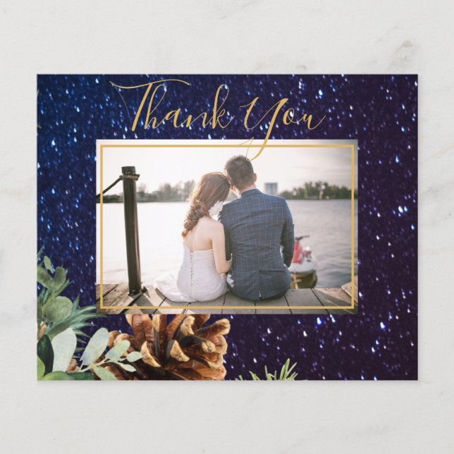 BUDGET Winter Eukalyptus Pine Cones Wedding Flyer (Vorne)