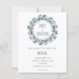 Budget Winter Floral Aquamarin Kranz Hochzeit Einl