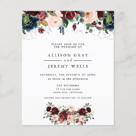Budget Winter Floral Wedding Flyer