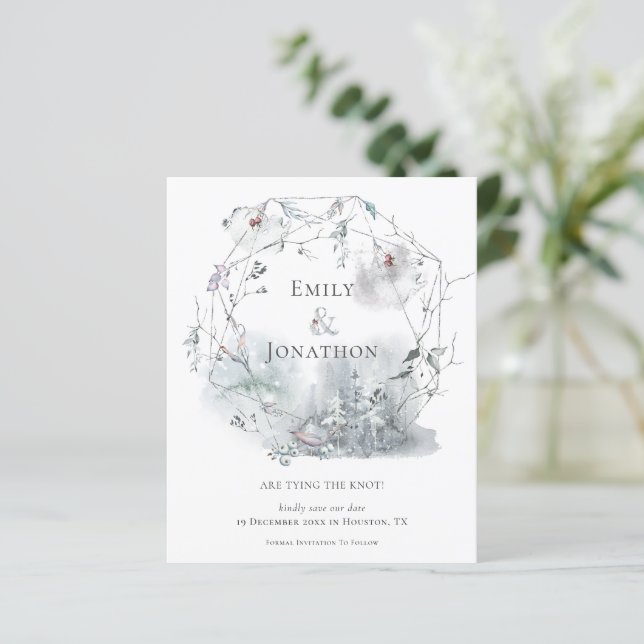 Budget Winter Foliage Namen Hochzeit speichern das (Stehend Vorderseite)