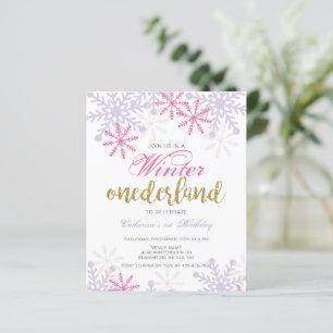 Budget Winter Onederland 1. Geburtstag Rosa Schnee