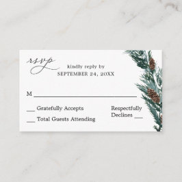Budget Winter Pine Cone Green SM No Meal UAWG Begleitkarte