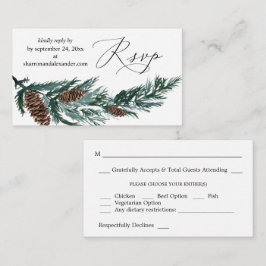 Budget Winter Pine Cone Green SM UAWG Begleitkarte