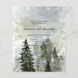 Budget/WINTER/Wald- Einladung zur Hochzeit. Flyer
