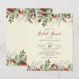 Budget Winter Wedding Floral Berry Brautparty