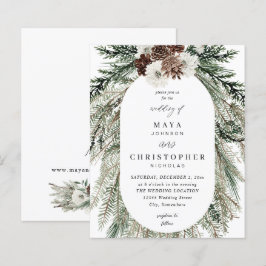 Budget Winter White Floral & Pine 2 Hochzeit